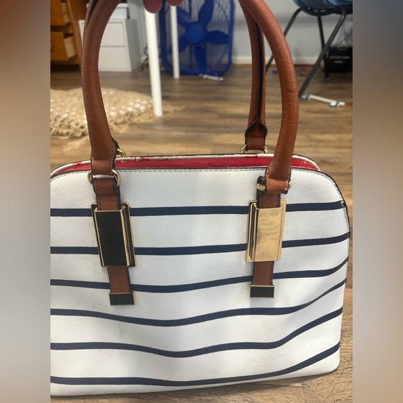π Aldo Striped Satchel Bag β Classic Nautical Style π - Picture 4 of 6